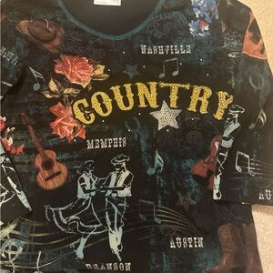 Country Music Graphic Women's Top
